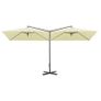 Double Parasol with Steel Pole Sand 600x300 cm Image 4