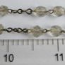 Antique Clear Crystal Rosary,  Leather Pouch Image 9