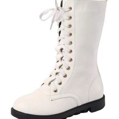 Brand New DADAWEN Girls Waterproof Snow Boots High Boots White