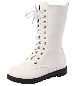 Brand New DADAWEN Girls Waterproof Snow Boots High Boots White