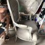 Painted Plush Armchair Image 4
