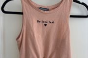 Primark pink/beige crop top