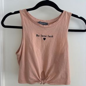 Primark pink/beige crop top