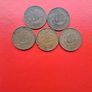 5 British Halfpennies 1/2d Image 2