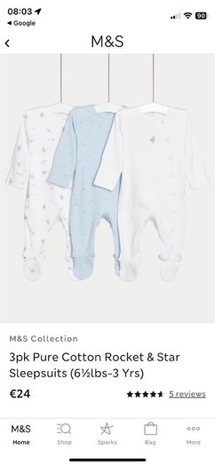 Baby grows M and S BNWT