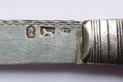 Antique Sterling Silver and Mother of Pearl Knife 1820s. 20,7g