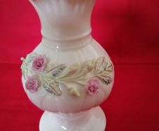 Belleek Ribbon Spill Vase