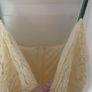 Pale yellow lace midi dress Image 9