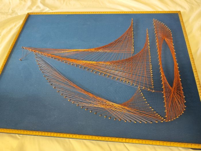 vintage 1979 handmade string art