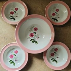 Vintage Staffordshire salad bowl set