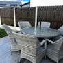 Rathwood 6 Seater Set with 135cm Round Table - Garden Chairs & Table Image 2