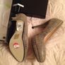 Size 5 brand new tan print love them but can't wear heels anymore Image 2