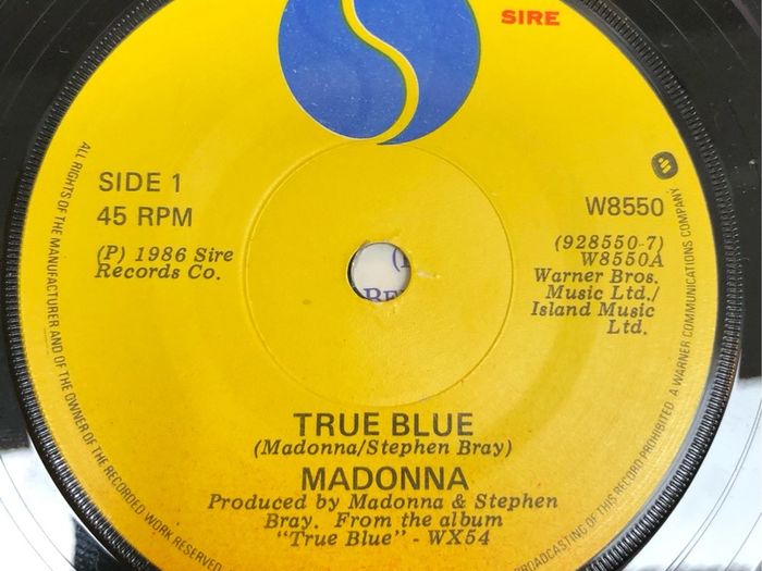 Madonna - True Blue Remix (1986) Irish 7"