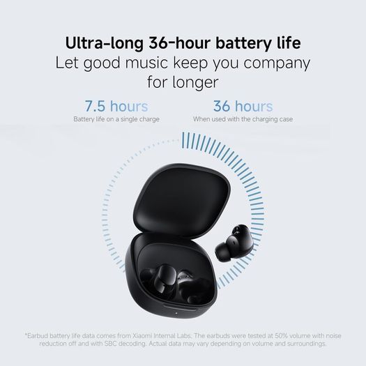 Xiaomi Redmi Buds 6 Play 10mm Dynamic Driver AI Noise Reduction Up to 36 Hours Battery Life Bluetooth 5.4 Touch Control