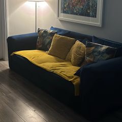blue 3 seater sofa for sale, collection only