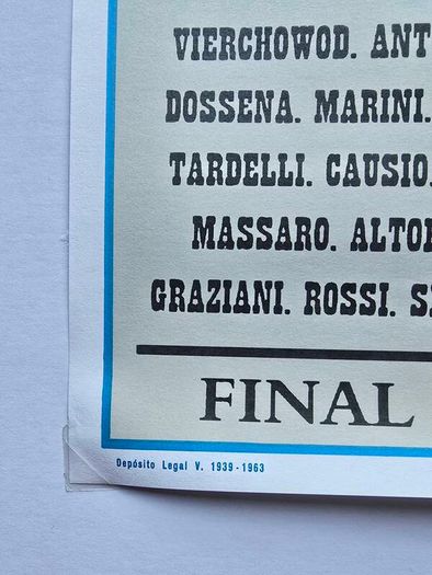 Original 1982 World Cup Final Italy vs Germany Poster Donat Sauri Ortega Spain 82