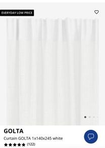 Jysk Golta curtains 140x245 white (set)