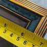 Faux blue marble rectangular resin frame with glass Victorian style for photo picture tabletop wall hanging antique style marbled gold gilt 4 x 6  inches Image 6
