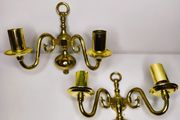 brass wall sconces x 2