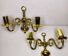 brass wall sconces x 2