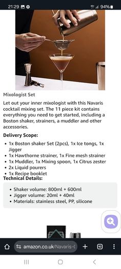Navaris Cocktail Mixing Set