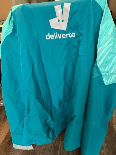 Deliveroo large bag and jacket