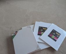 Bundle of canvas, white, arteza and crelando