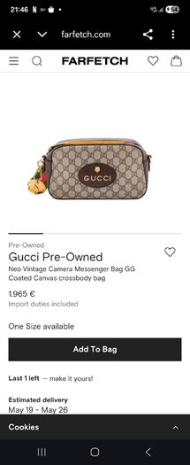 Gucci neo vintage GG supreme camera bag