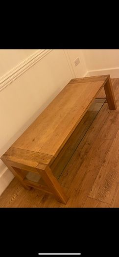 solid oak coffee table
