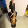 Vintage Authentic African Folk Art Masai Warrior  of Wooden Sculpture Statue Kenya. Image 6