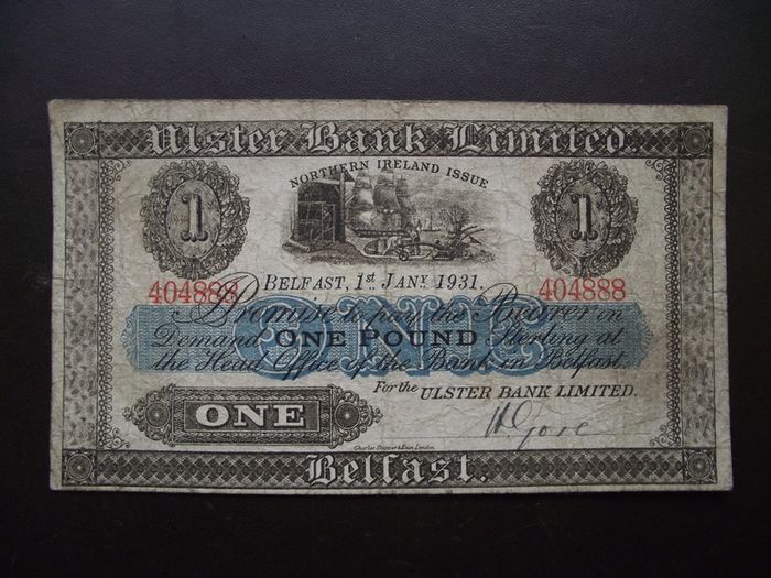 1931 Ulster Bank Limited 1 Pound