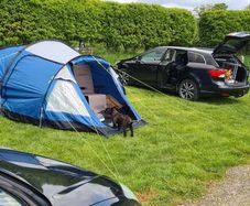Complete Family Camping Bundle - Kampa Mersea 4 Tent, Chairs, Mains Kit & More