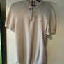 Tommy Hilfiger Cream Textured Knit Polo Shirt Size S Image 3
