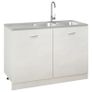 Kitchen Sink with Double Sinks Silver 1200x600x155 mm Stainless Steel Image 4