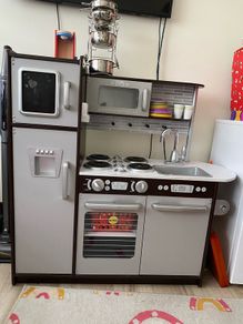 Wooden toy kitchen