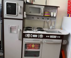 Wooden toy kitchen