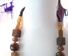 Vintage Carved Lucite/Bakelite type necklace