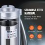 Manual Sausage Stuffer, 2 L / 5 LBS Vertical Sausage Machine with G-type Clamp, Food-Grade 304 Stainless Steel Barrel with 2 Stuffing Tubes Image 4