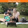 BBQ Barbecue Grill, Portable Foldable Charcoal Grill for Outdoor, Stainless Steel BBQ Tabletop Smoker for Picnic, Garden, Terrace, Camping, Travel, Hiking Image 6
