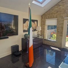 Irish flag and stand