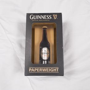 Official Guinness Foreign Extra Stout Bottle Glass Paperweight