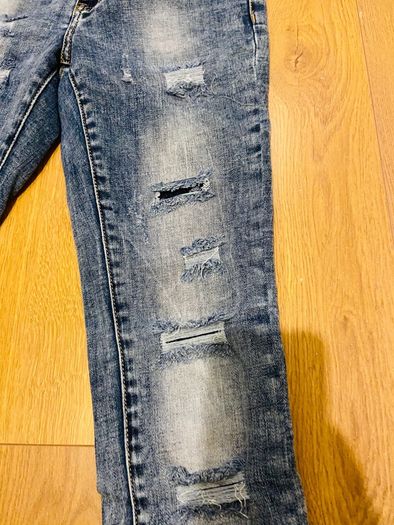 Toxic3 ripped blue denim jeans xs/6