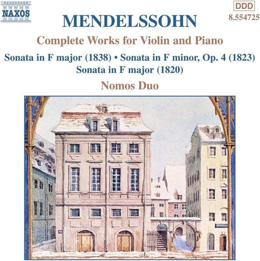 Mendelssohn. Complete Works for Violin and Piano. CD. Free Postage!