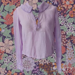Antique vintage 1920s 1930s sheer cotton gauze hand embroidered folk boho blouse S bohemian rare