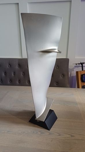 Large Mounted Boeing 737 CFM 56-3 Titanium Jet Engine Blade, Aircraft, Aviation