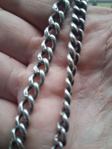 Sterling Silver Albert Chain(All Links Stamped)