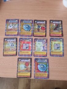 10 Digimon Power Option cards. 1999.