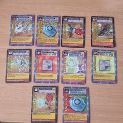 10 Digimon Power Option cards. 1999.