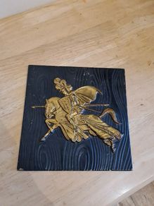 vintage wall hanging knight