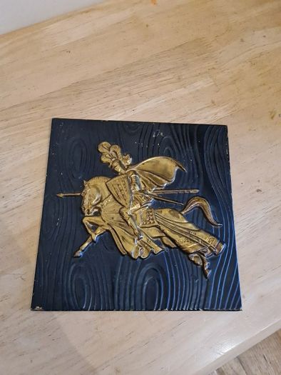 vintage wall hanging knight